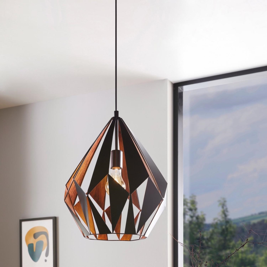Eglo 49878 - Hanglamp CARLTON 1 1xE27/60W/230V