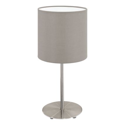 Eglo 54745 - Tafellamp ANADIA 1xE14/40W/230V taupe/mat chroom
