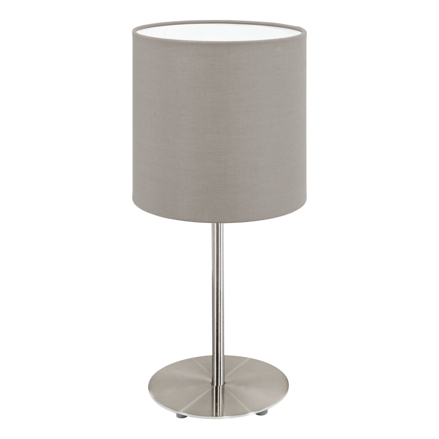 Eglo 54745 - Tafellamp ANADIA 1xE14/40W/230V taupe/mat chroom