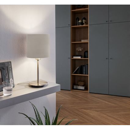 Eglo 54745 - Tafellamp ANADIA 1xE14/40W/230V taupe/mat chroom