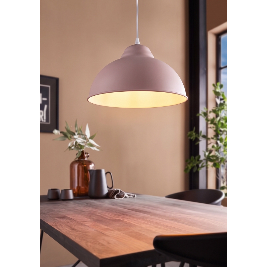 Eglo 54964 - Hanglamp aan een koord TRURO-P 1xE27/60W/230V roze