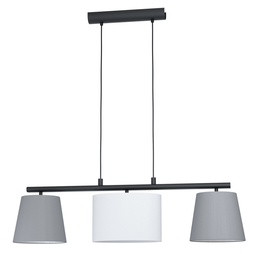 Eglo 55207 - Hanglamp aan een koord ALMEIDA 3xE14/25W/230V grijs