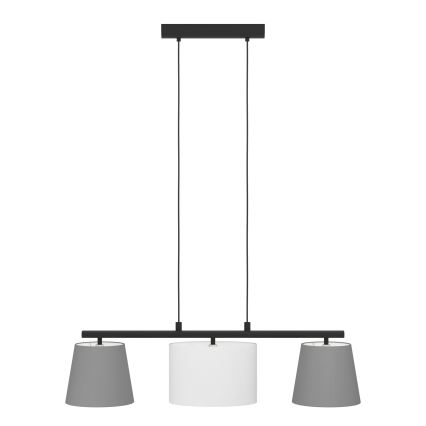Eglo 55207 - Hanglamp aan een koord ALMEIDA 3xE14/25W/230V grijs