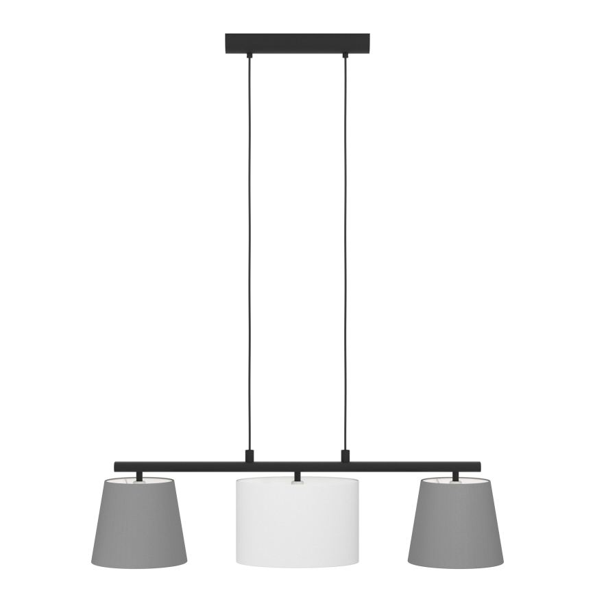 Eglo 55207 - Hanglamp aan een koord ALMEIDA 3xE14/25W/230V grijs