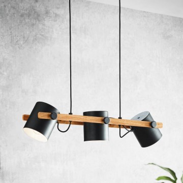 Eglo 55234 - Hanglamp aan een koord HORNWOOD 3xE27/60W/230V