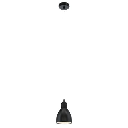 Eglo 55243 - Hanglamp PRIDDY met kabel 1xE27/60W/230V zwart