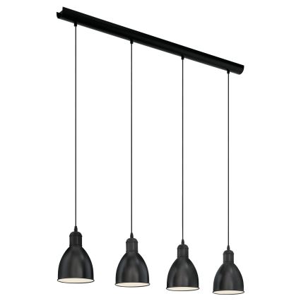 Eglo 55244 - Hanglamp aan kabel PRIDDY 4xE27/60W/230V zwart