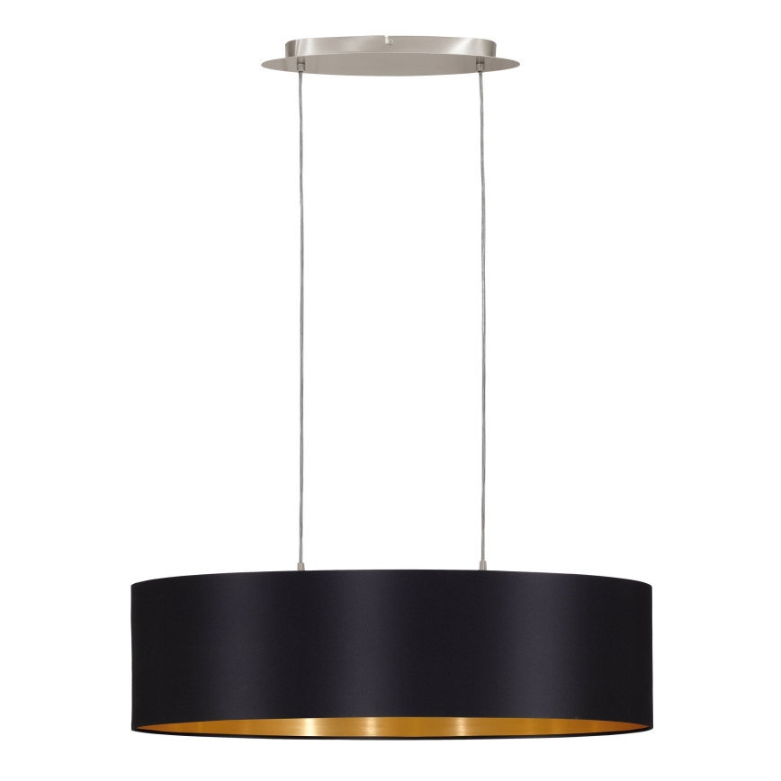 Eglo 55266 - Hanglamp aan een koord MASERLO 2xE27/60W/230V zwart