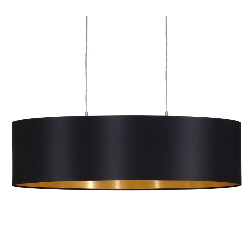 Eglo 55266 - Hanglamp aan een koord MASERLO 2xE27/60W/230V zwart