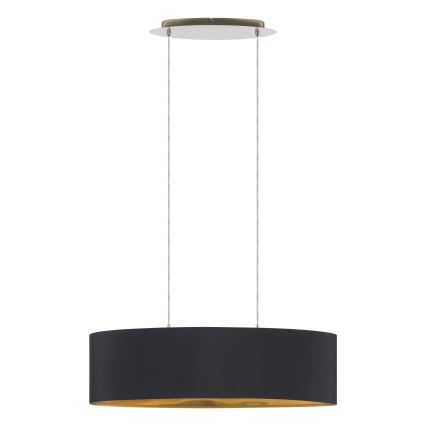 Eglo 55266 - Hanglamp aan een koord MASERLO 2xE27/60W/230V zwart