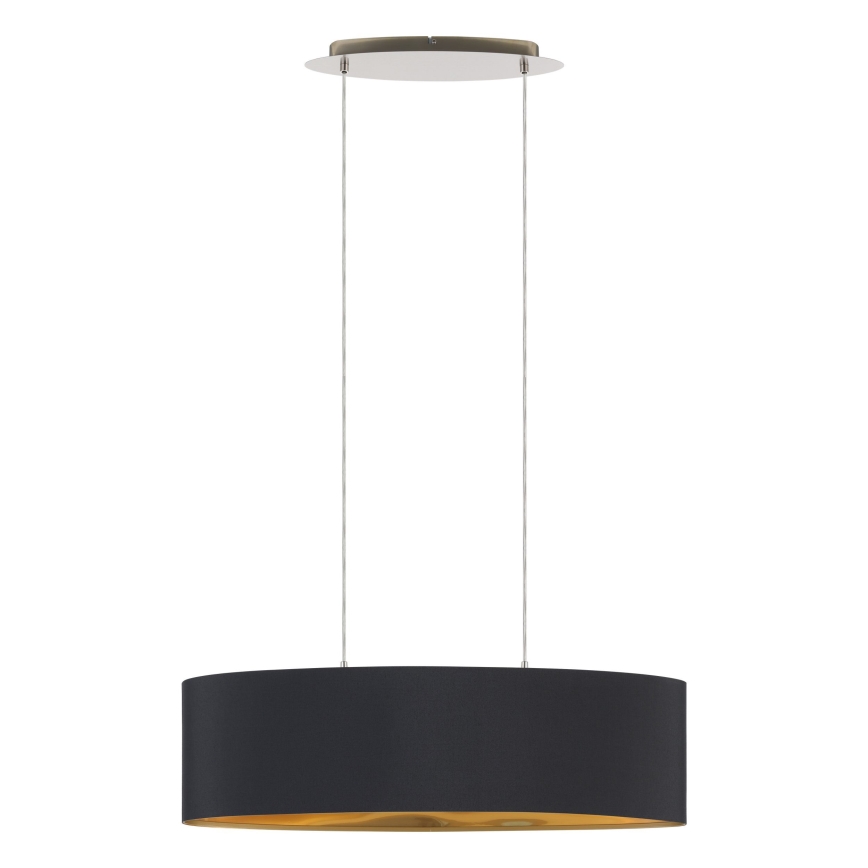 Eglo 55266 - Hanglamp aan een koord MASERLO 2xE27/60W/230V zwart