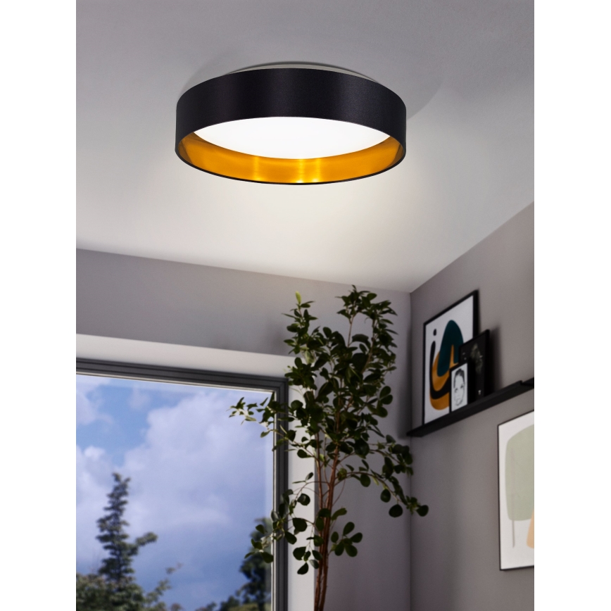 Eglo 55267 - LED plafondlamp MASERLO LED/16W/230V 3000K Ø 40,5 cm zwart/koper