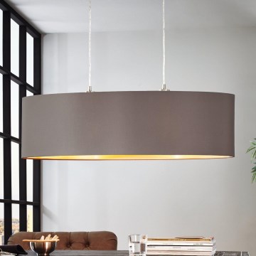 Eglo 55271 - Hanglamp aan een koord MASERLO 2xE27/60W/230V bruin