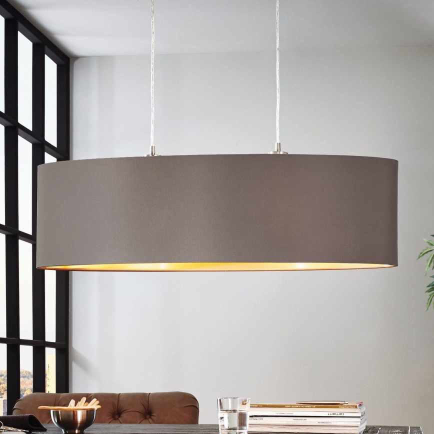 Eglo 55271 - Hanglamp aan een koord MASERLO 2xE27/60W/230V bruin