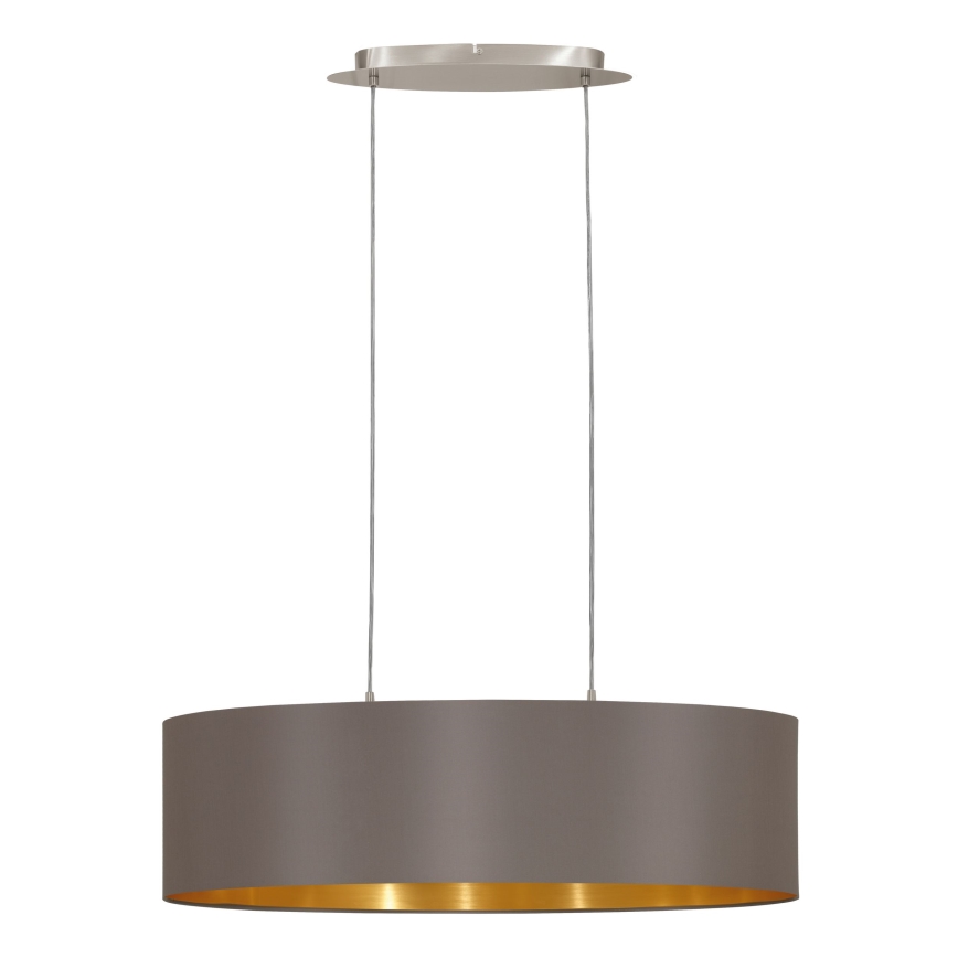 Eglo 55271 - Hanglamp aan een koord MASERLO 2xE27/60W/230V bruin