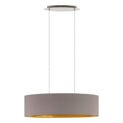 Eglo 55271 - Hanglamp aan een koord MASERLO 2xE27/60W/230V bruin