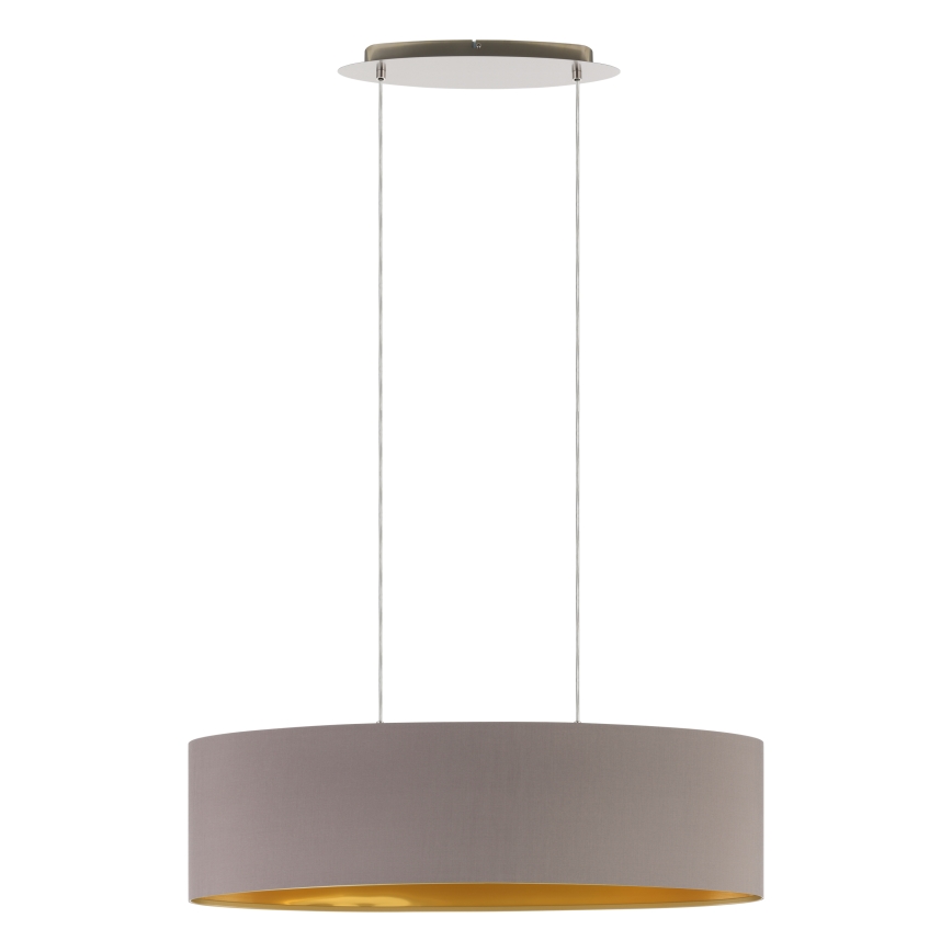 Eglo 55271 - Hanglamp aan een koord MASERLO 2xE27/60W/230V bruin