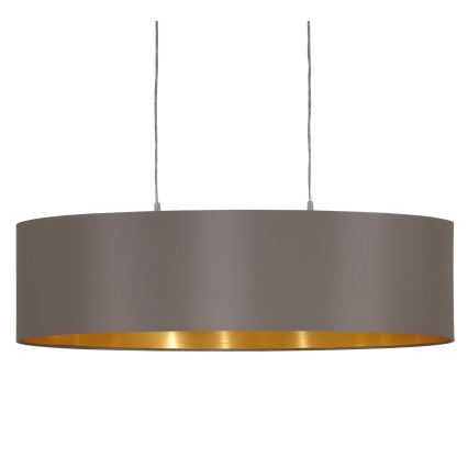 Eglo 55271 - Hanglamp aan een koord MASERLO 2xE27/60W/230V bruin