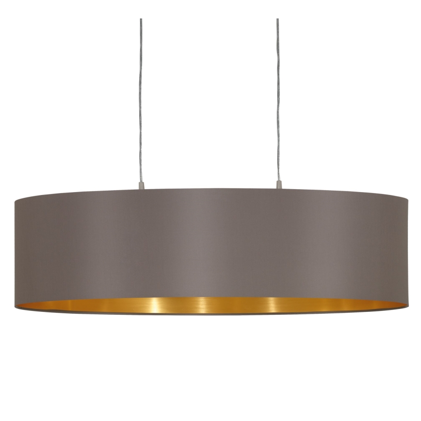 Eglo 55271 - Hanglamp aan een koord MASERLO 2xE27/60W/230V bruin