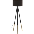Eglo 55291 - Staande lamp BIDFORD 1xE27/60W/230V zwart/bruin
