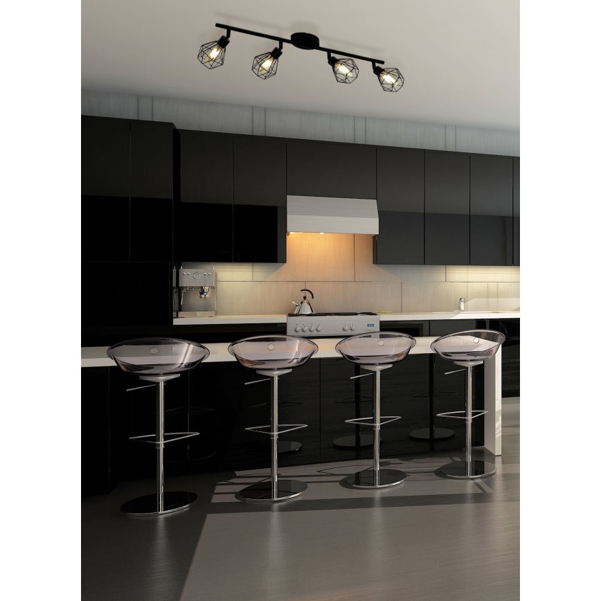 Eglo 55301 - LED-spot ZAPATA 4xG9/3W/230V zwart