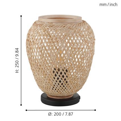 Eglo 55699 - Tafellamp DEMBLEBY 1xE27/40W/230V beige