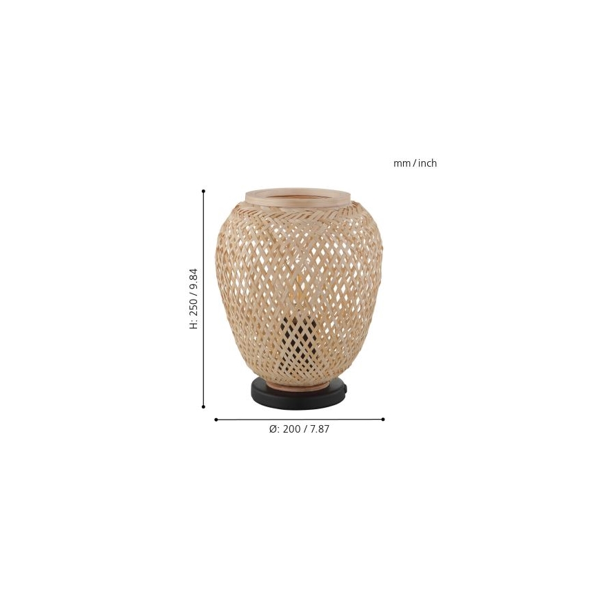 Eglo 55699 - Tafellamp DEMBLEBY 1xE27/40W/230V beige