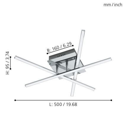 Eglo 55707 - LED-plafondlamp 3xLED/3,5W/230V