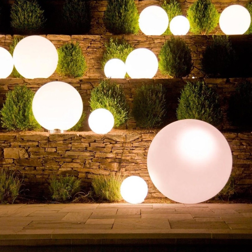 Eglo 55786 - LED RGBW Buitenlamp MONTEROLO-C 1xE27/9W/230V 2700-6500K IP65 Ø 30 cm + afstandsbediening