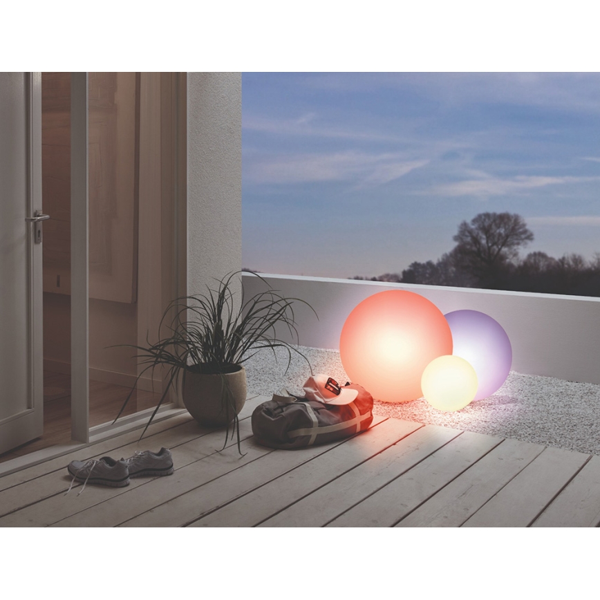 Eglo 55787 - LED RGBW Buitenlamp MONTEROLO-C 1xE27/9W/230V 2700-6500K IP65 diameter 39 cm + afstandsbediening