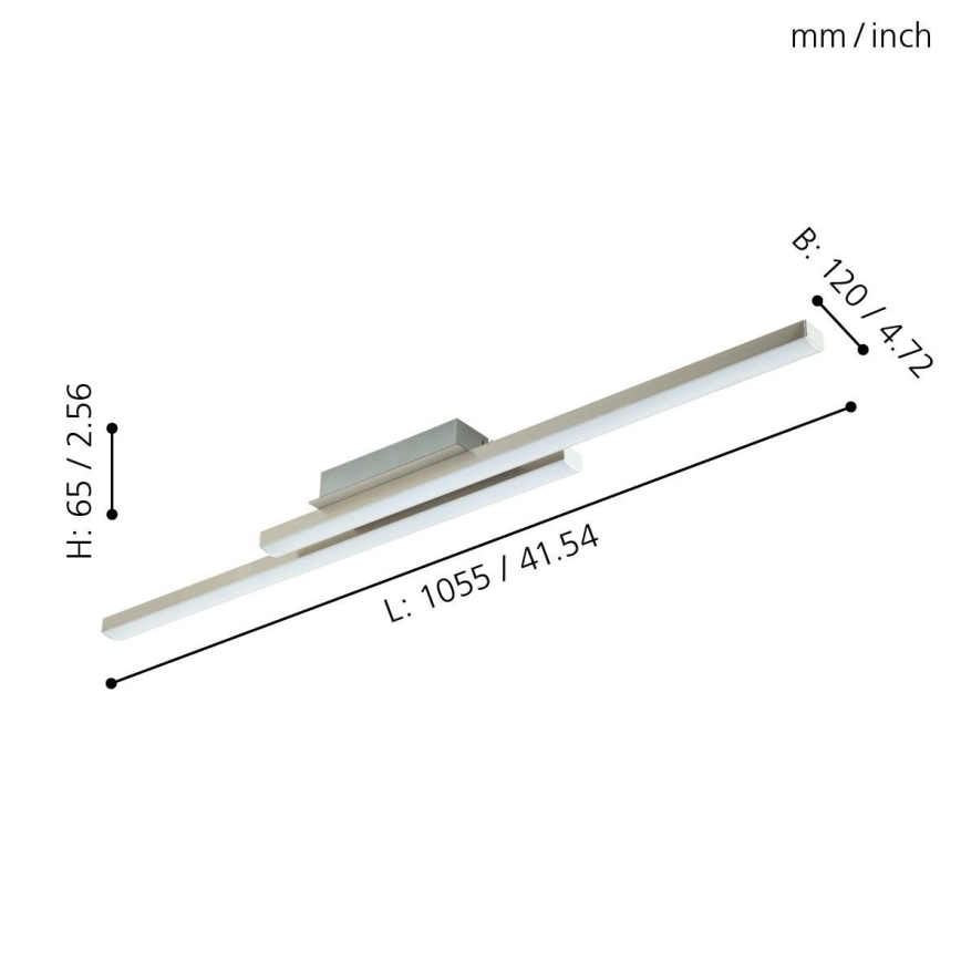 Eglo 55971 - LED RGBW Dimbare plafondlamp FRAIOLI-C LED/34W/230V 2700-6500K mat chroom + afstandsbediening