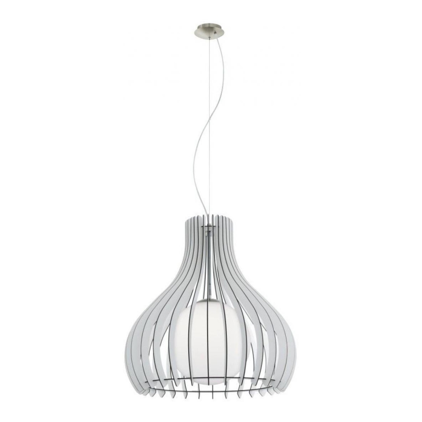 Eglo 61716 - Hanglamp aan een koord TINDORI 1xE27/60W/230V diameter 60 cm wit