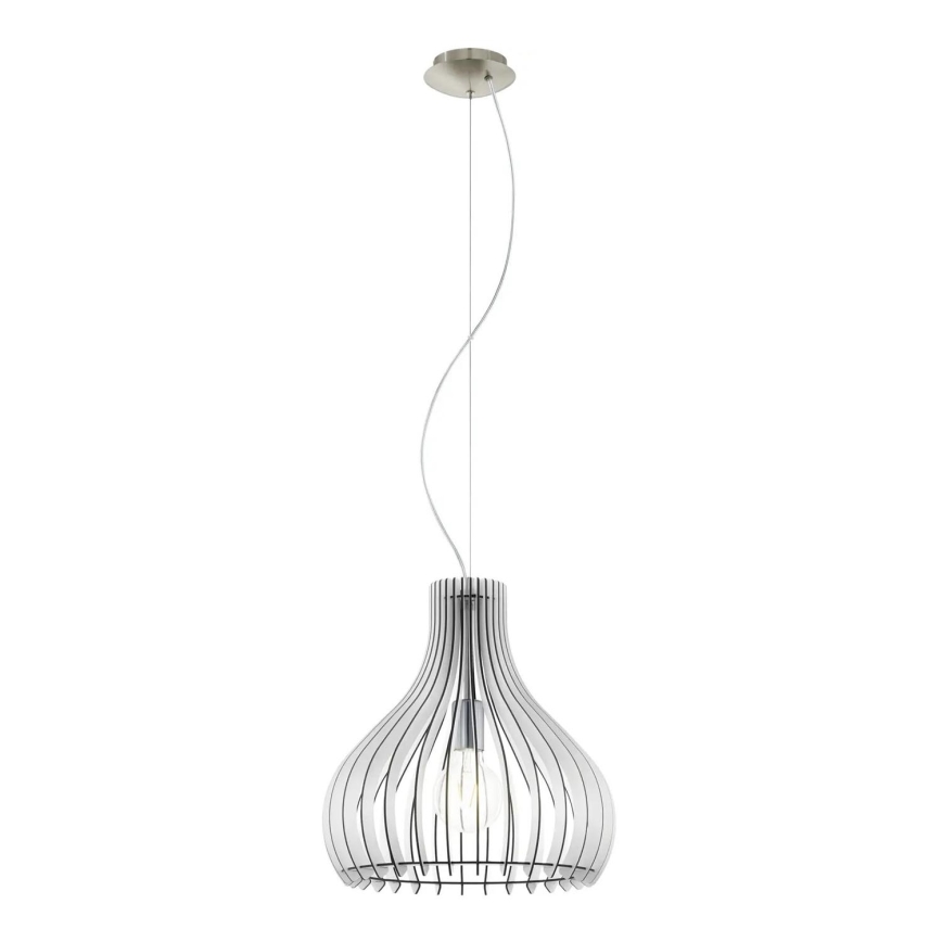 Eglo 61915 - Hanglamp aan een koord TINDORI 1xE27/60W/230V diameter 38 cm wit