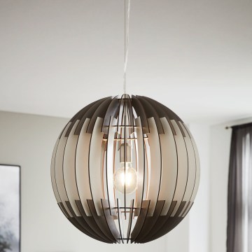 Eglo 63256 - Hanglamp OLMERO PRO met snoer 1x E27/60W/230V Ø 40 cm grijs/wit