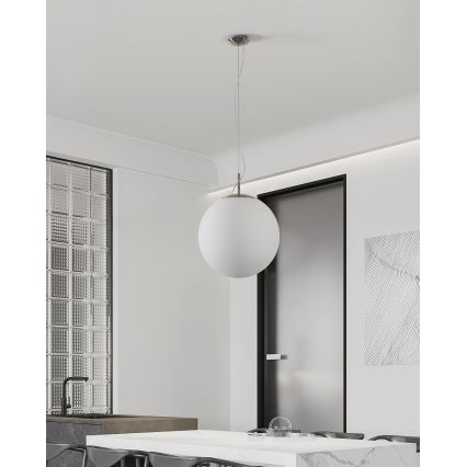 Eglo 63271 - Hanglamp aan kabel PIEDALE 1xE27/60W/230V Ø 43 cm mat chroom