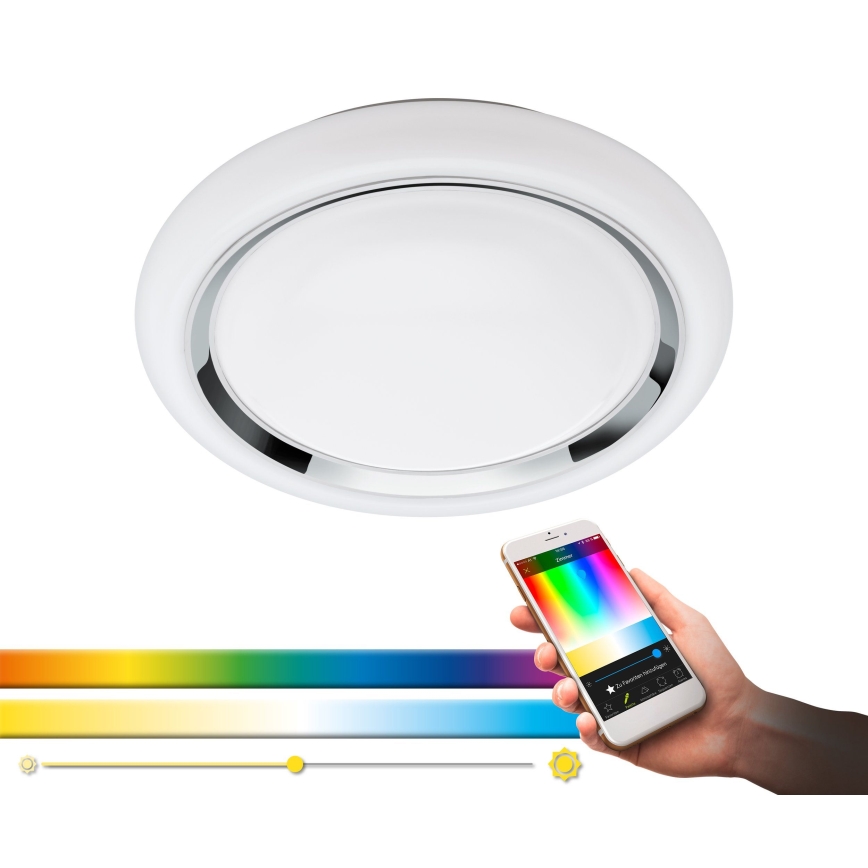 Eglo 64529 - LED RGBW Dimbare plafondlamp CAPASSO-C LED/17W/230V wit