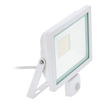 Eglo 64874 - LED Schijnwerper met sensor FILETTI LED/10W/230V 3000K IP44 wit