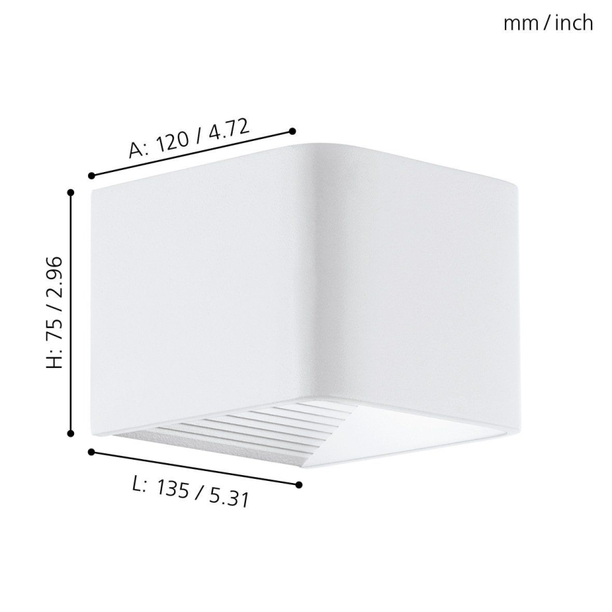 Eglo 65043 - LED Wandlamp voor buiten DONINNI PRO LED/5W/230V IP44 wit