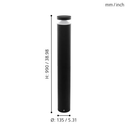 Eglo 65058 - LED Buitenlamp MELZO PRO LED/11W/230V 3000K IP65 zwart