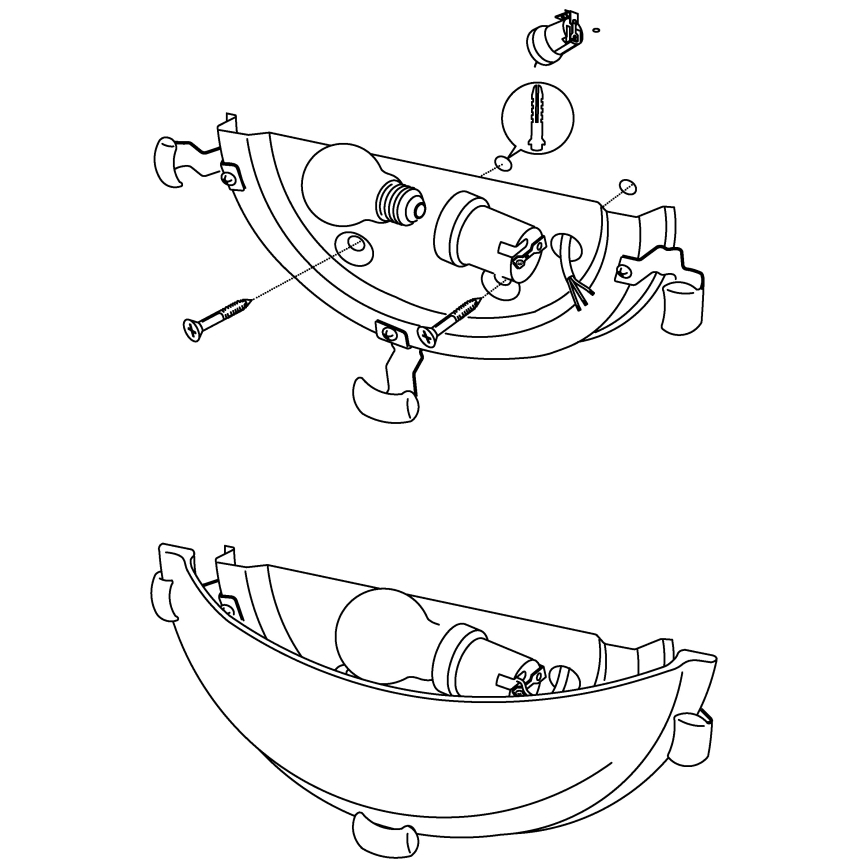 Eglo - Wandlamp 1xE27/60W/230V alabasterglas