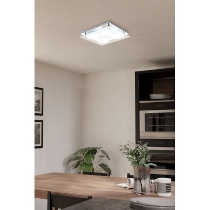 Eglo 75329 - LED-plafondlamp ABIOLA 4xLED/6W/230V glanzend chroom