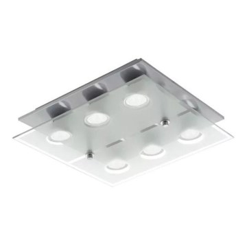 Eglo 75342 - LED dimbare plafondlamp CABO-SD 6xGU10/5W/230V 34x34 cm mat chroom