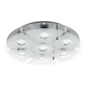 Eglo 75343 - LED dimbare plafondlamp CABO-SD 7xGU10/5W/230V Ø 46 cm mat chroom