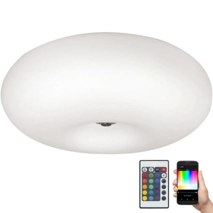 Eglo 75353 - LED RGBW Dimbare plafondlamp OPTICA-C 2xE27/7,5W/230V diameter 35 cm + afstandsbediening