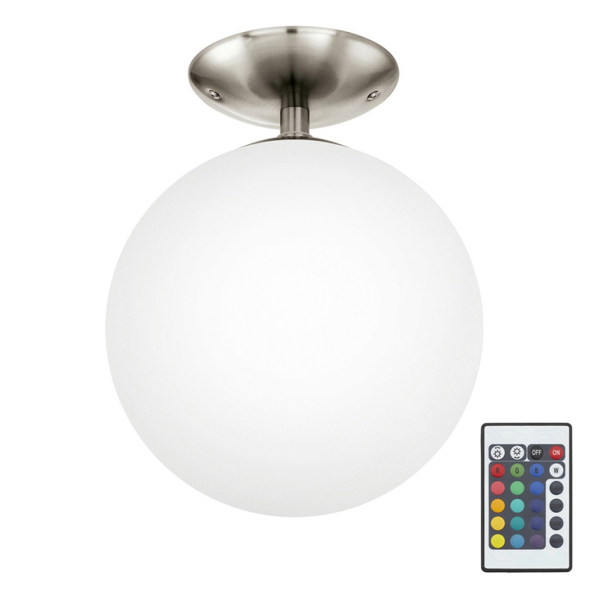 Eglo 75358 - RGBW Dimbare plafondlamp RONDO-C 1xE27/7,5W/23V diameter 25 cm + afstandsbediening