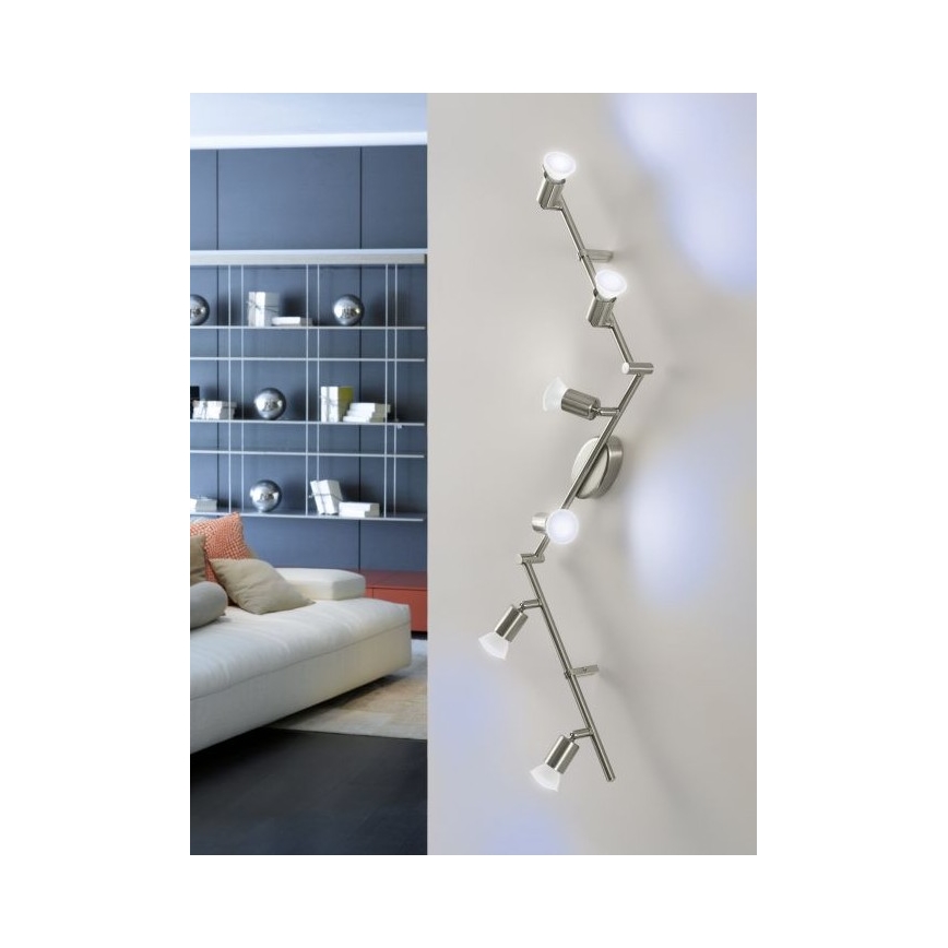 Eglo 75387 - Dimbare LED RGB Spot BUZZ-C 6xGU10/4W/230V + afstandsbediening