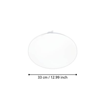 Eglo - LED plafondlamp met bewegingssensor LED/15,5W/230V 3000K diameter 33 cm wit