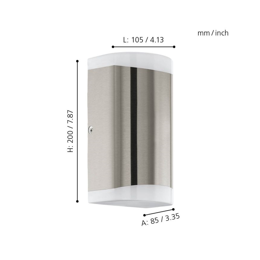 Eglo - LED Wandlamp voor buiten 2xGU10/4,6W/230V IP44