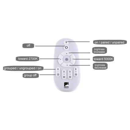 Eglo - Dimbaar LED paneel LED/25W/230V 2700-5000K + afstandsbediening