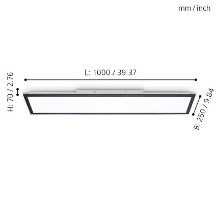 Eglo - Dimbaar LED Paneel LED/25W/230V 2700-5000K + afstandsbediening